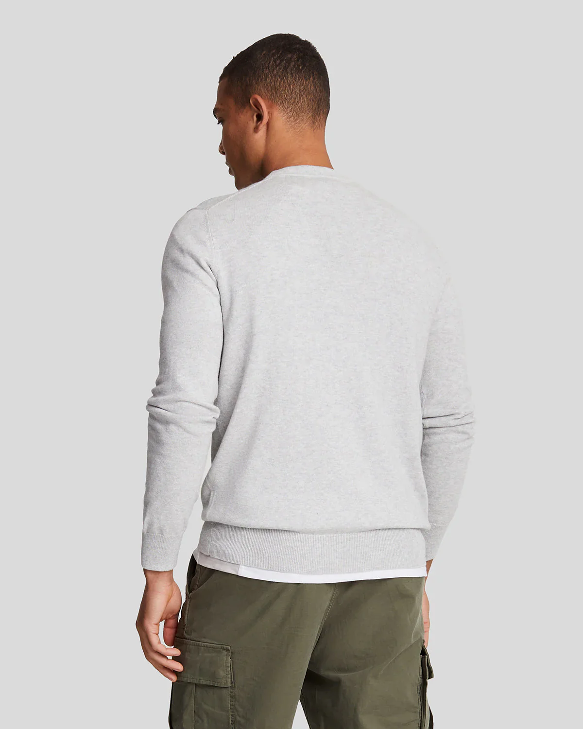 Lyle & Scott Maglia da Uomo Jumper Grigio chiaro - Image 4