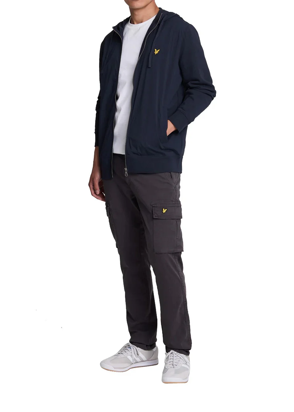 Lyle & Scott Pantalone con Tasconi da uomo Cargo Grigio - Image 2