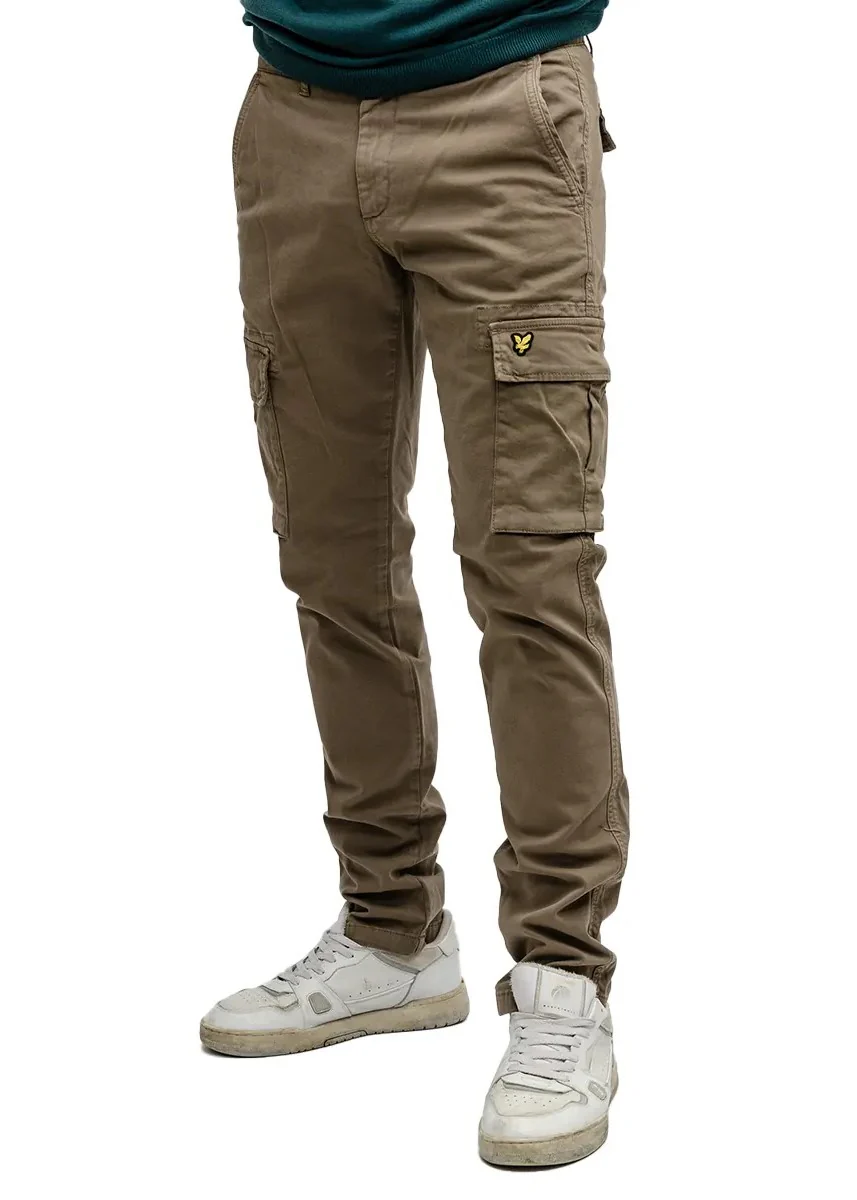 Lyle & Scott Pantalone Con Tasconi da Uomo Cargo Marrone - Image 2