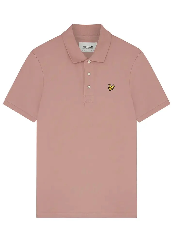 Lyle & Scott Polo da Uomo manica corta Plain Rosa