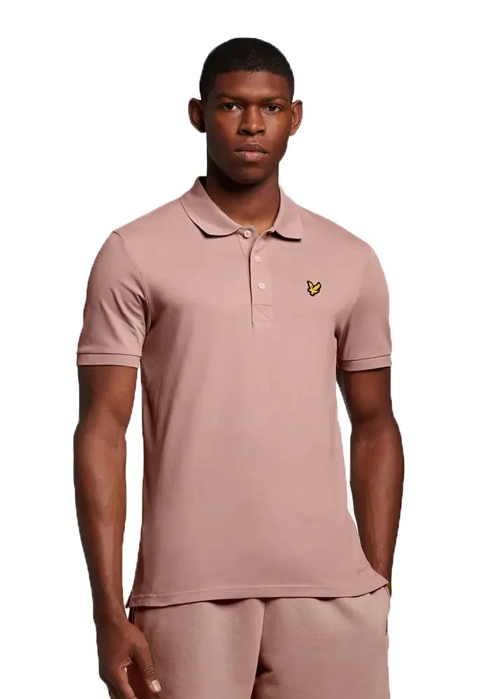 Lyle & Scott Polo da Uomo manica corta Plain Rosa - Image 2