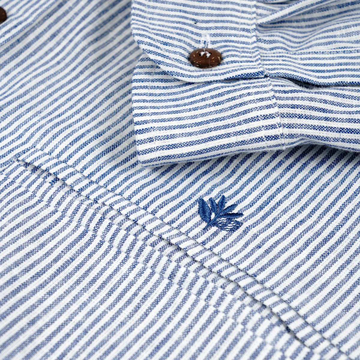 Magenta Camicia uomo Oxford Striped righe blu - Image 3