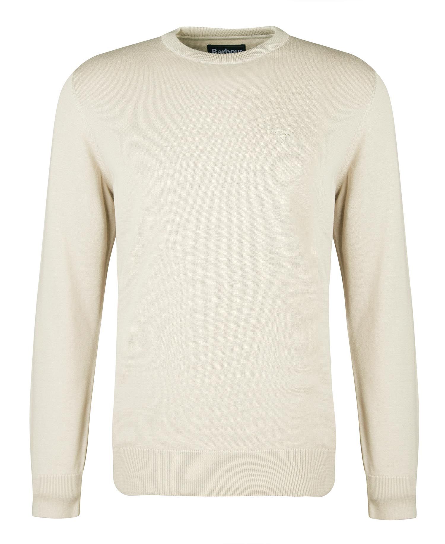 Barbour Maglia girocollo da uomo in cotone Pima panna
