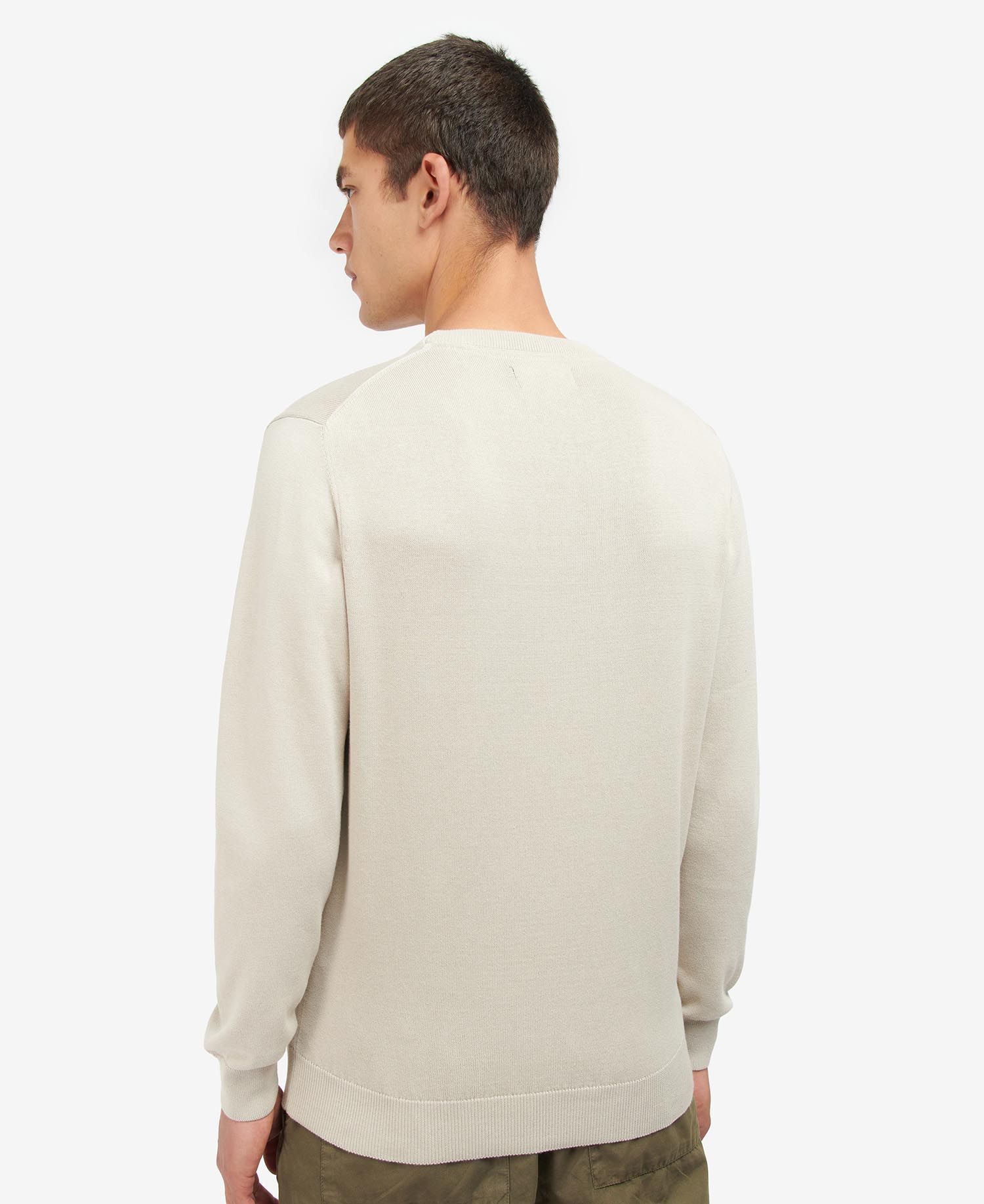 Barbour Maglia girocollo da uomo in cotone Pima panna - Image 4