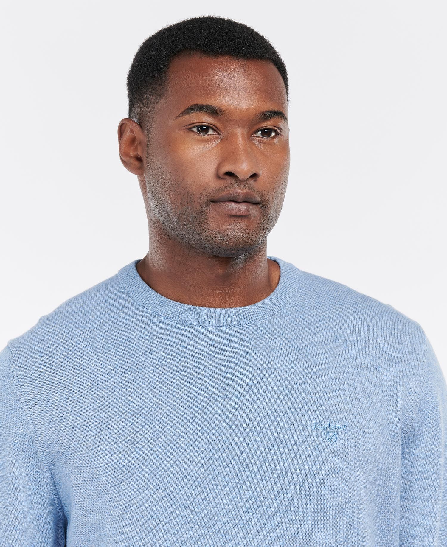 Barbour Maglia girocollo in cotone da uomo Pima celeste - Image 2