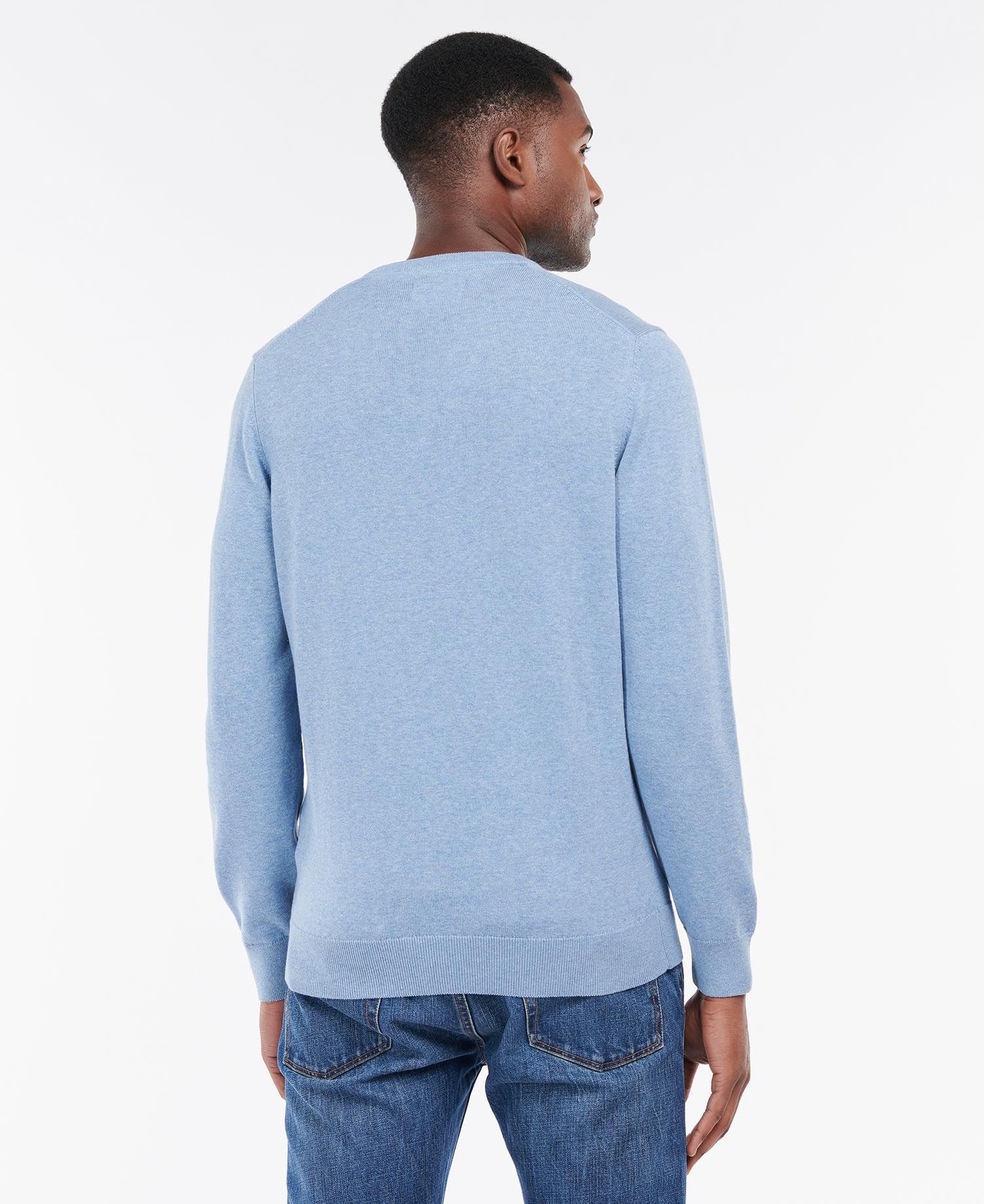 Barbour Maglia girocollo in cotone da uomo Pima celeste - Image 5