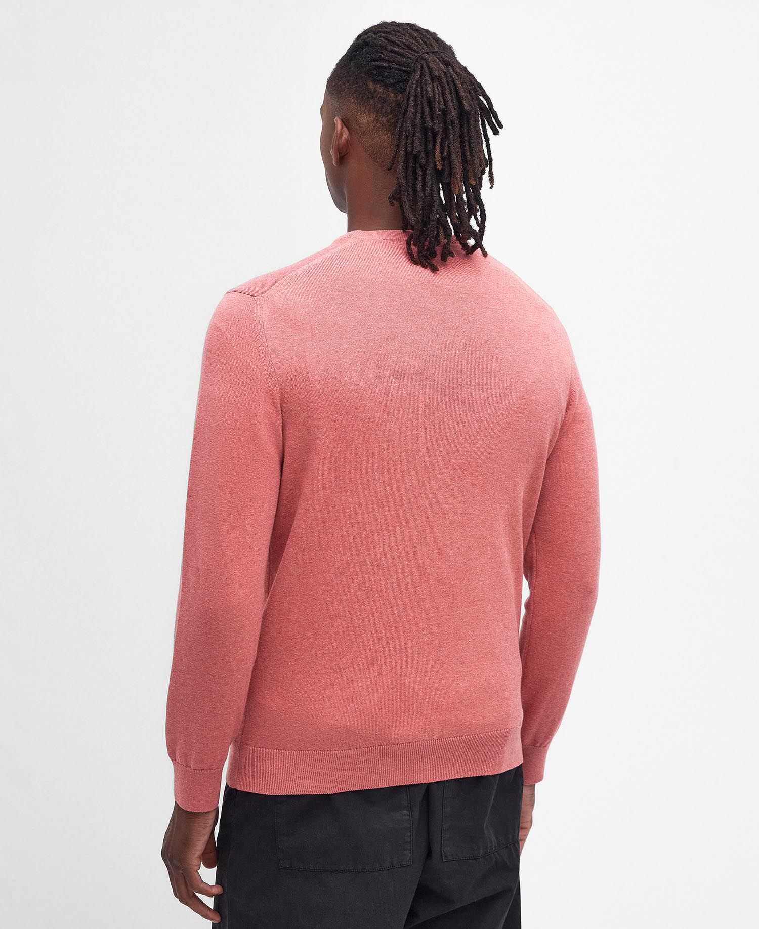 Barbour Maglia girocollo in cotone da uomo Pima rosa - Image 5