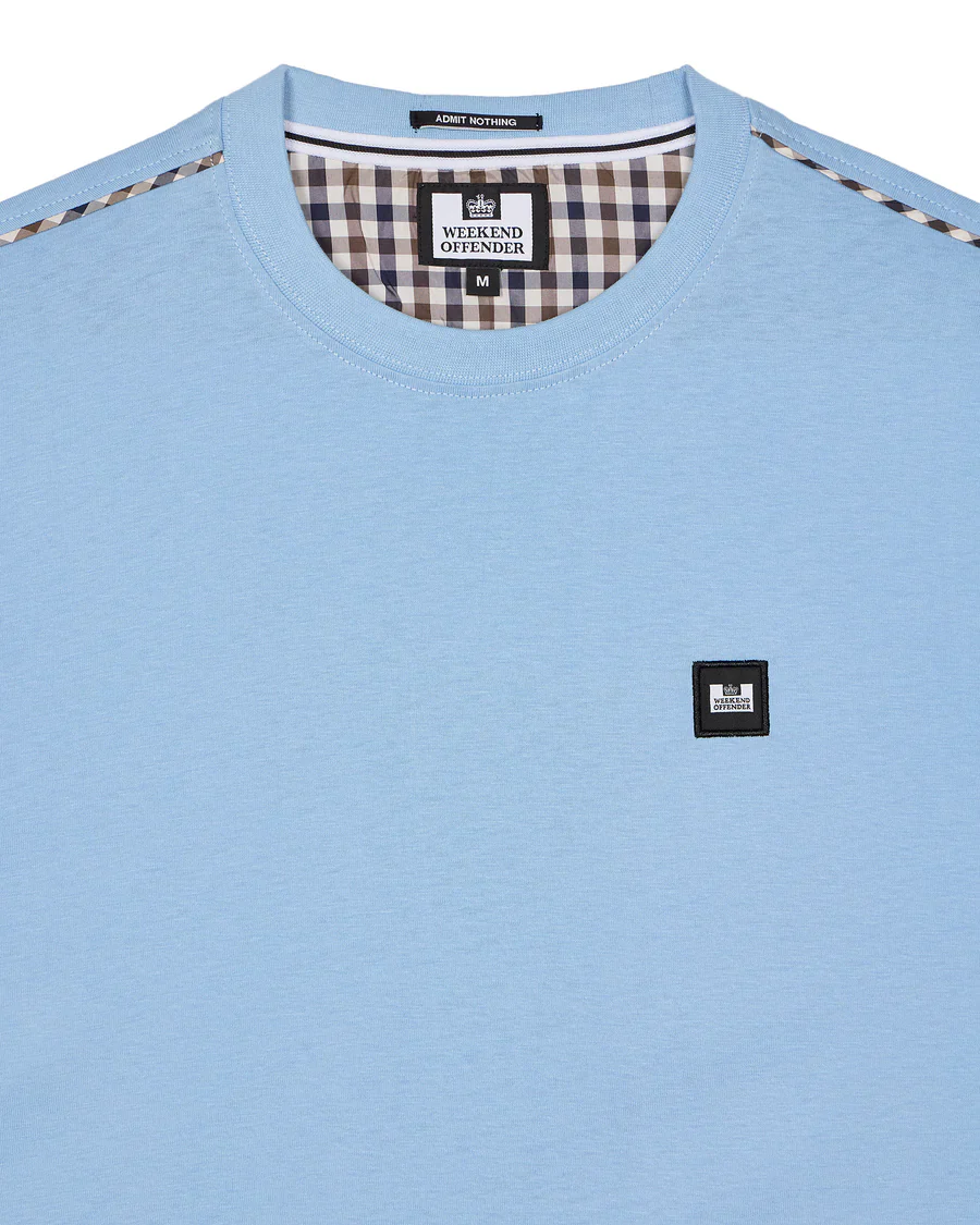 Weekend Offender T-Shirt da uomo manica corta Manuel celeste - Image 2