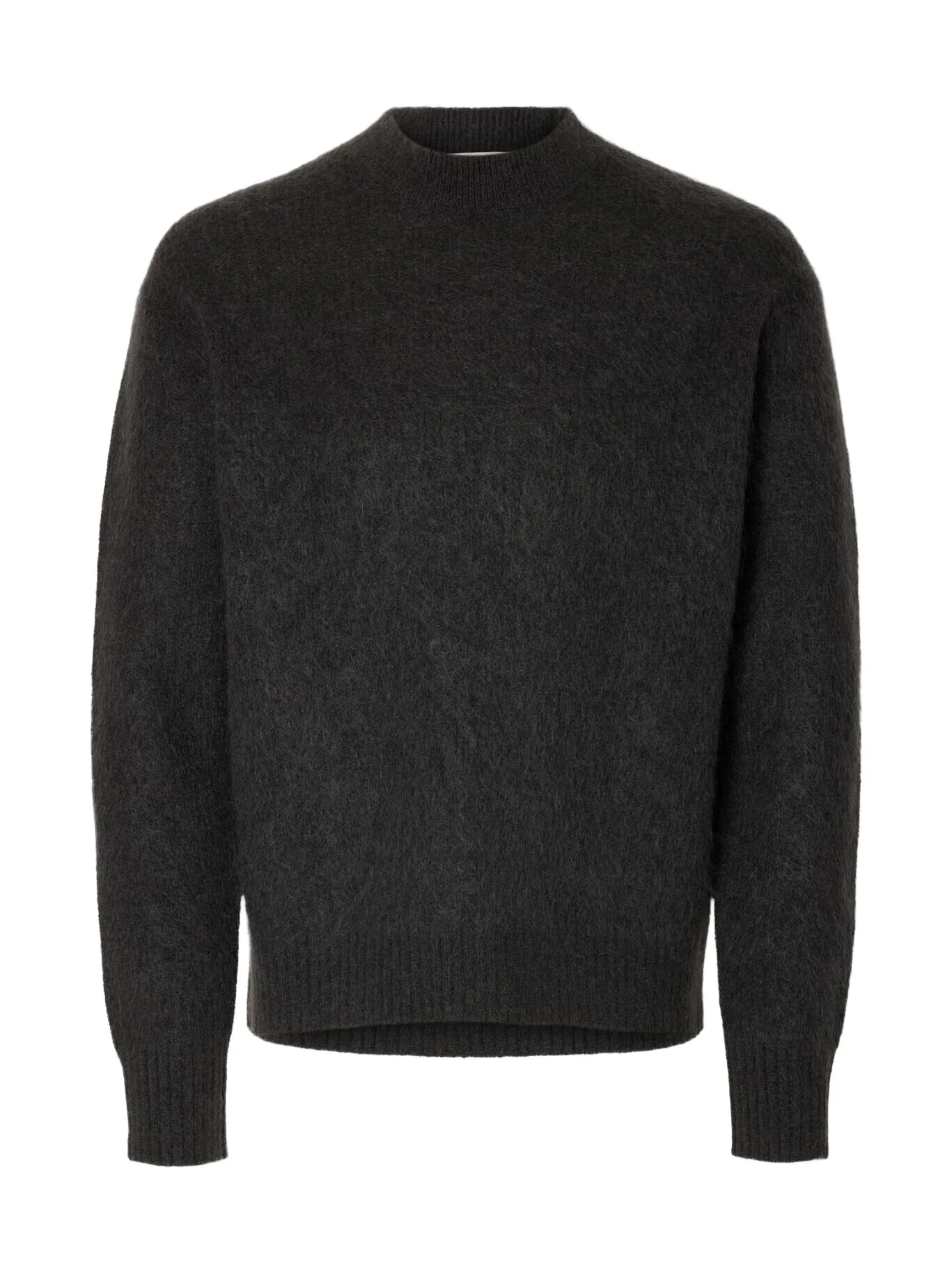 Selected Maglia da uomo lana mohair Meis grigia