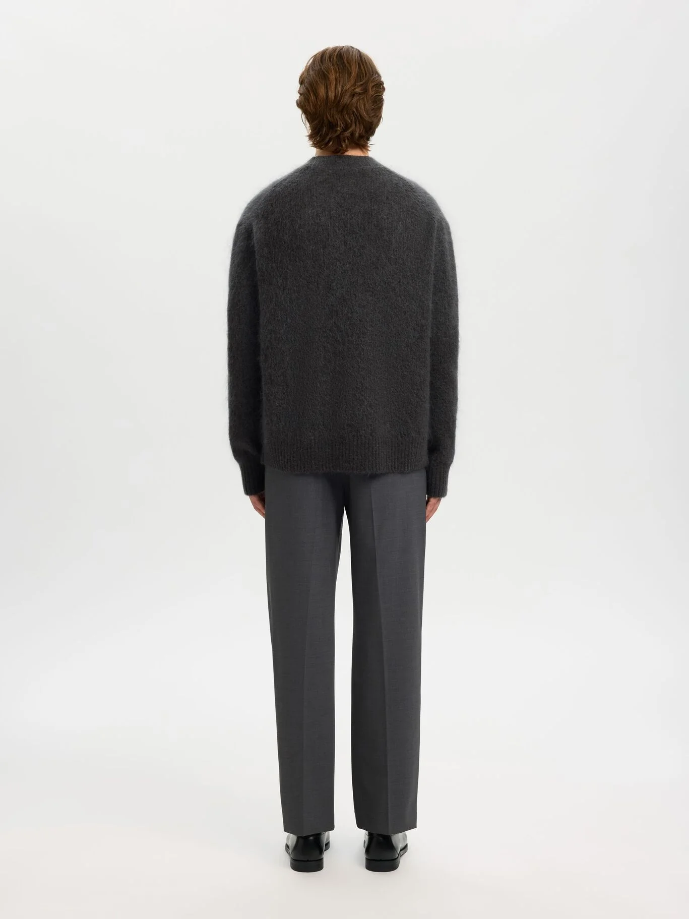Selected Maglia da uomo lana mohair Meis grigia - Image 3