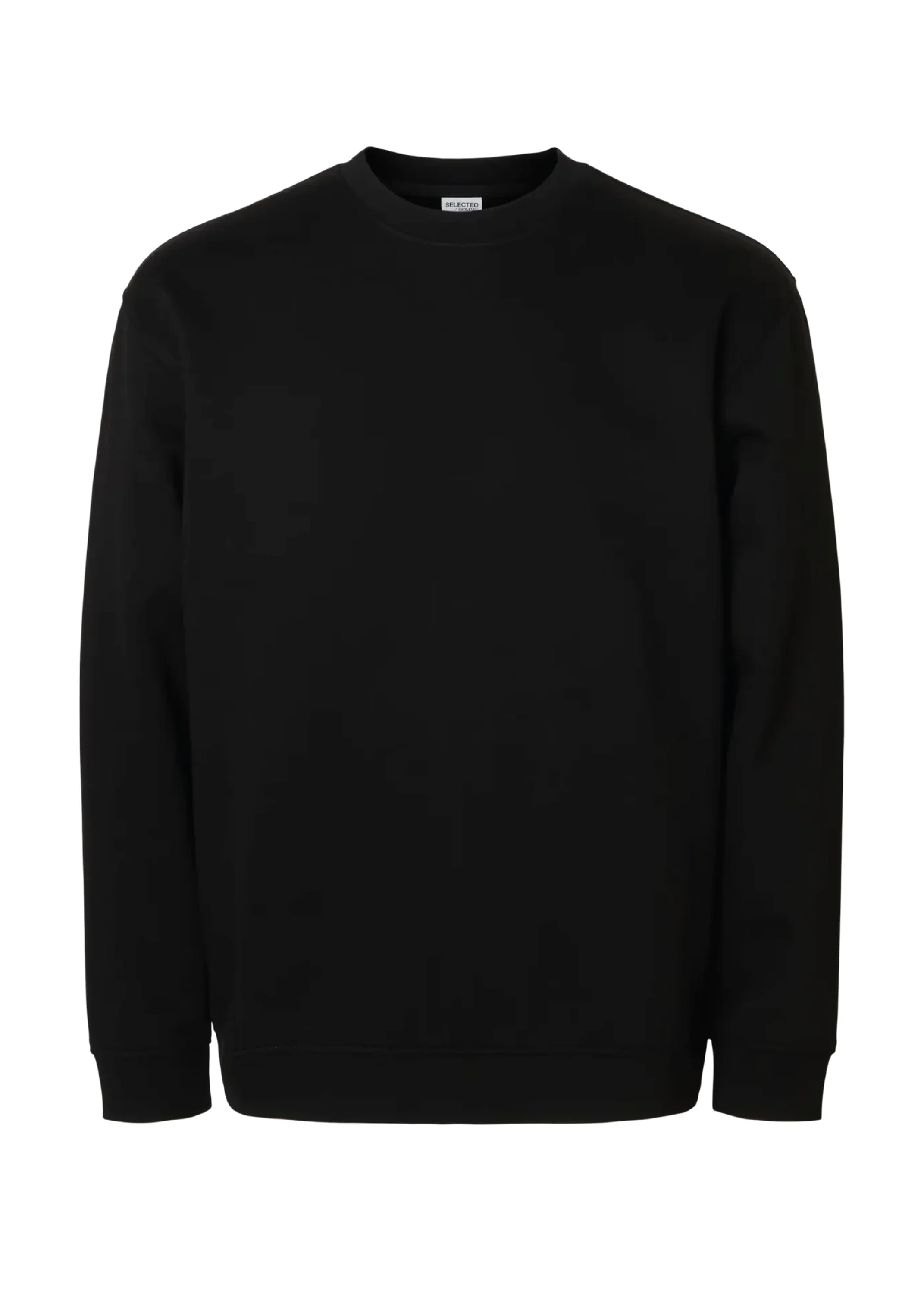 Selected Felpa girocollo da uomo Mel nera