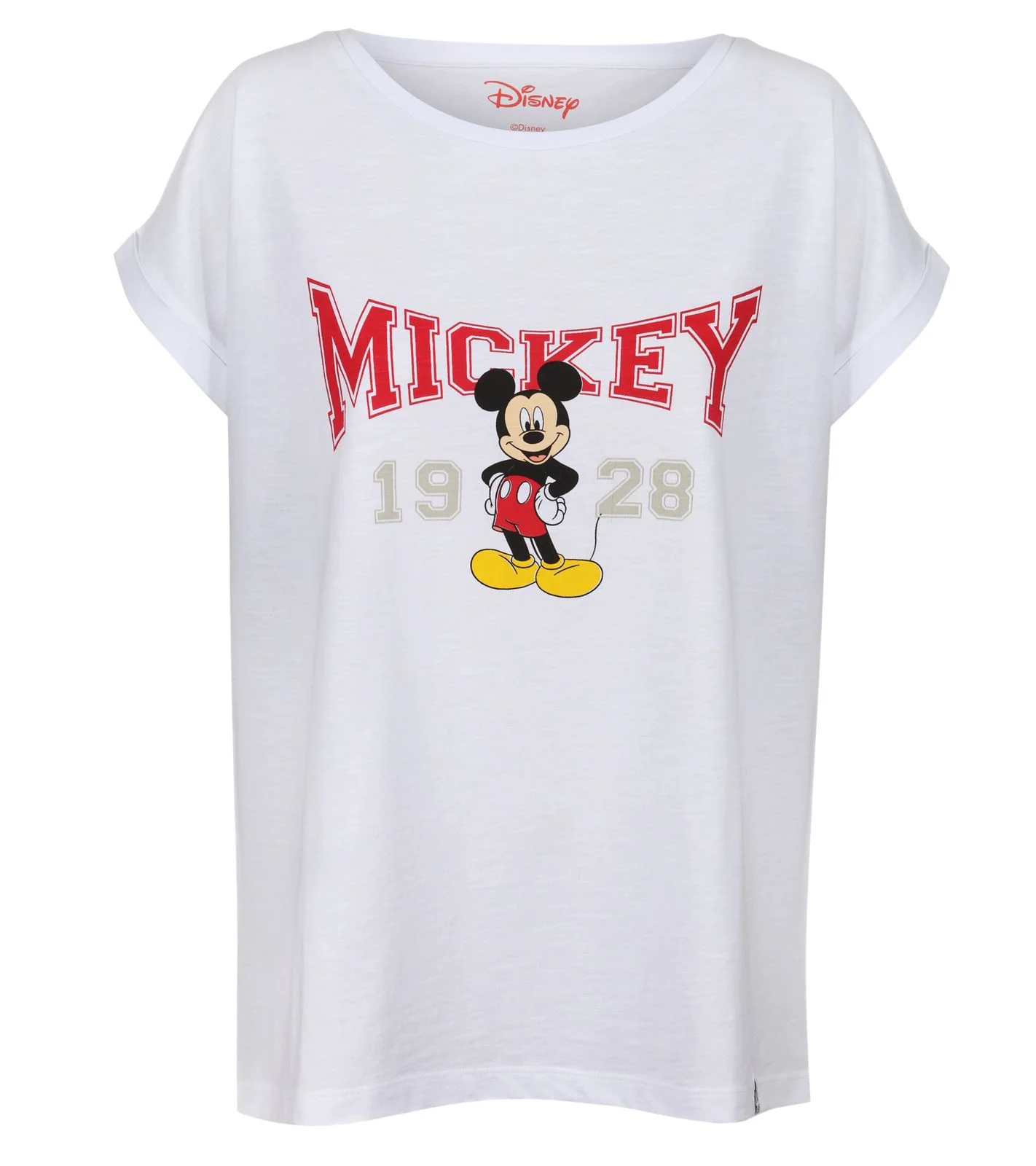 Recovered T-Shirt da donna manica corta Mickey bianca