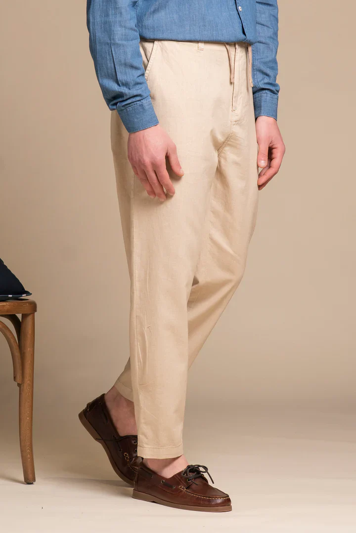Impure Pantalone in misto lino da uomo Miles beige - Image 3