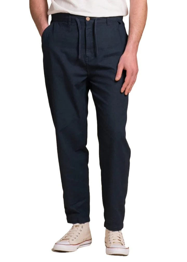 Impure Pantalone in misto lino da uomo Miles blu