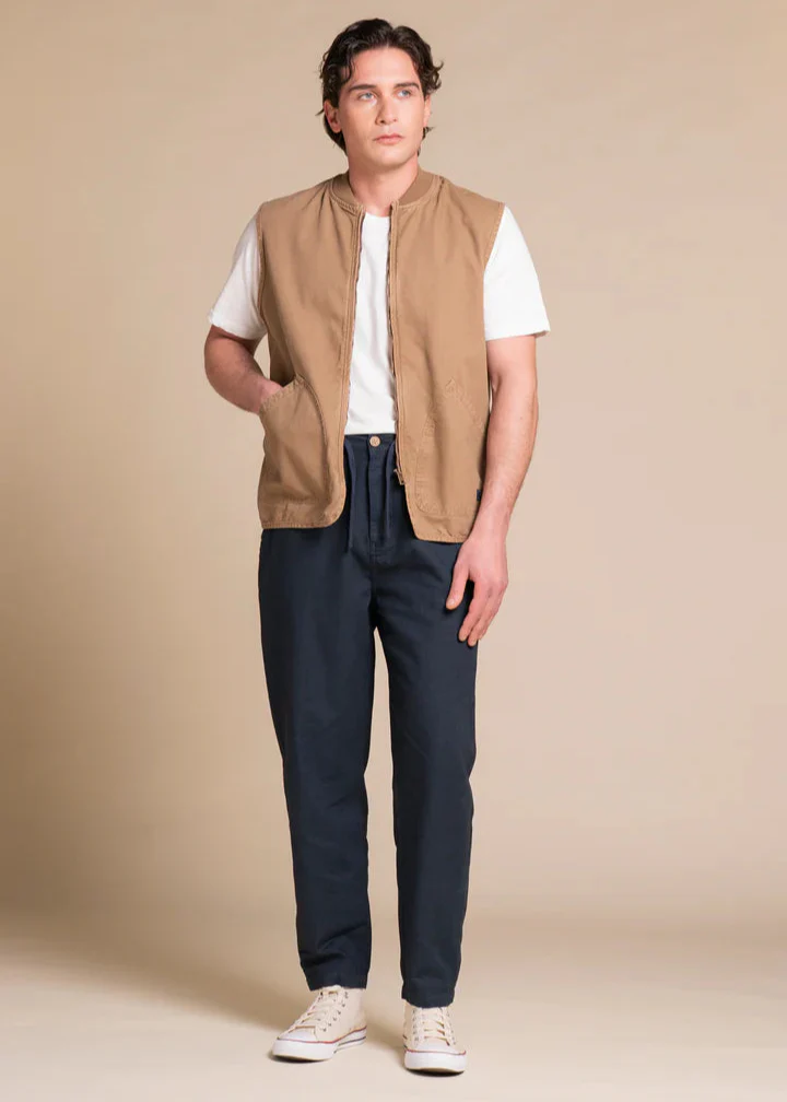 Impure Pantalone in misto lino da uomo Miles blu - Image 2