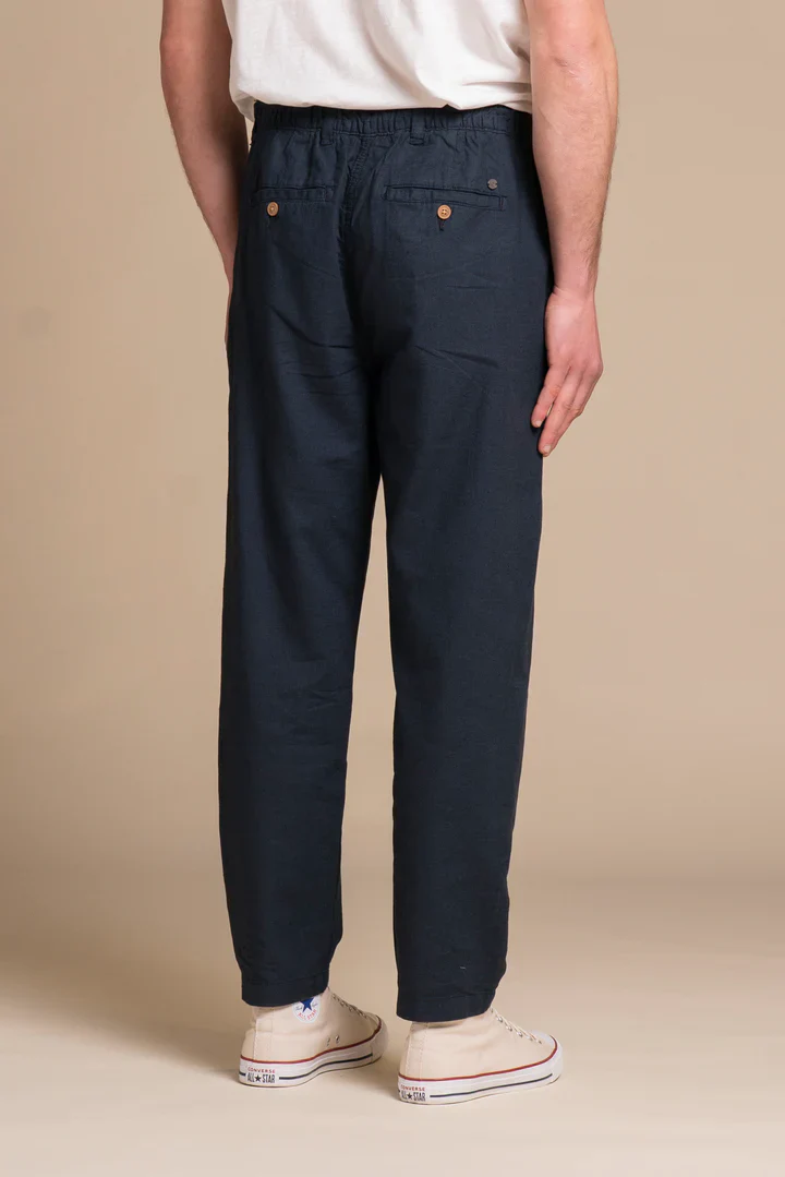 Impure Pantalone in misto lino da uomo Miles blu - Image 4