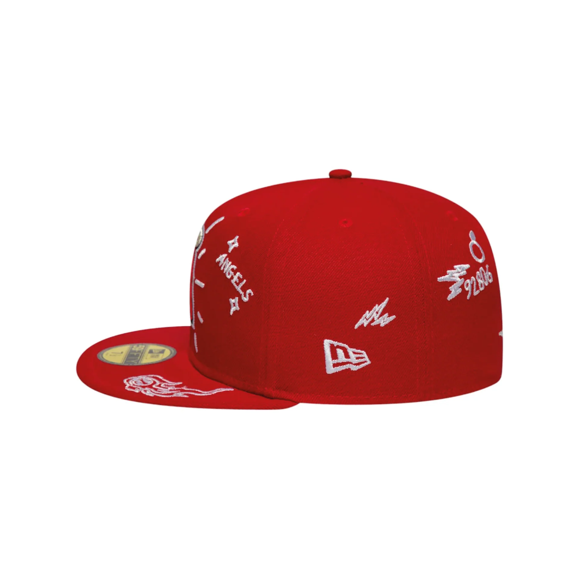 New Era Cappello unisex Mlb Scribble 59Fifty rosso - Image 4