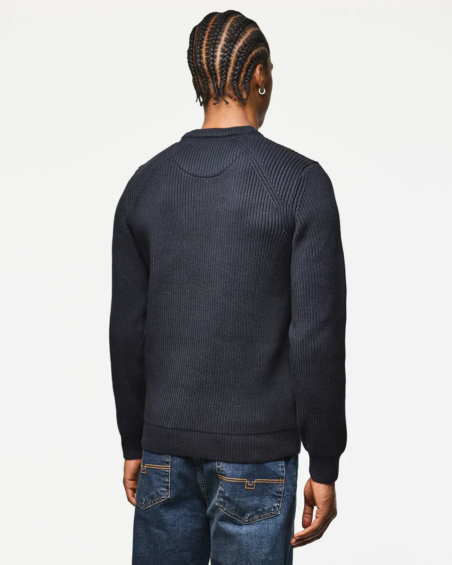Weekend Offender Maglia da uomo girocollo Morello blu - Image 3