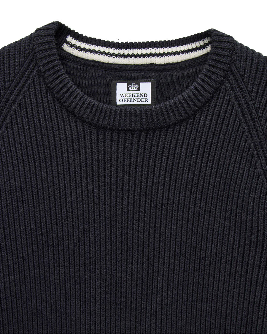 Weekend Offender Maglia da uomo girocollo Morello blu - Image 4