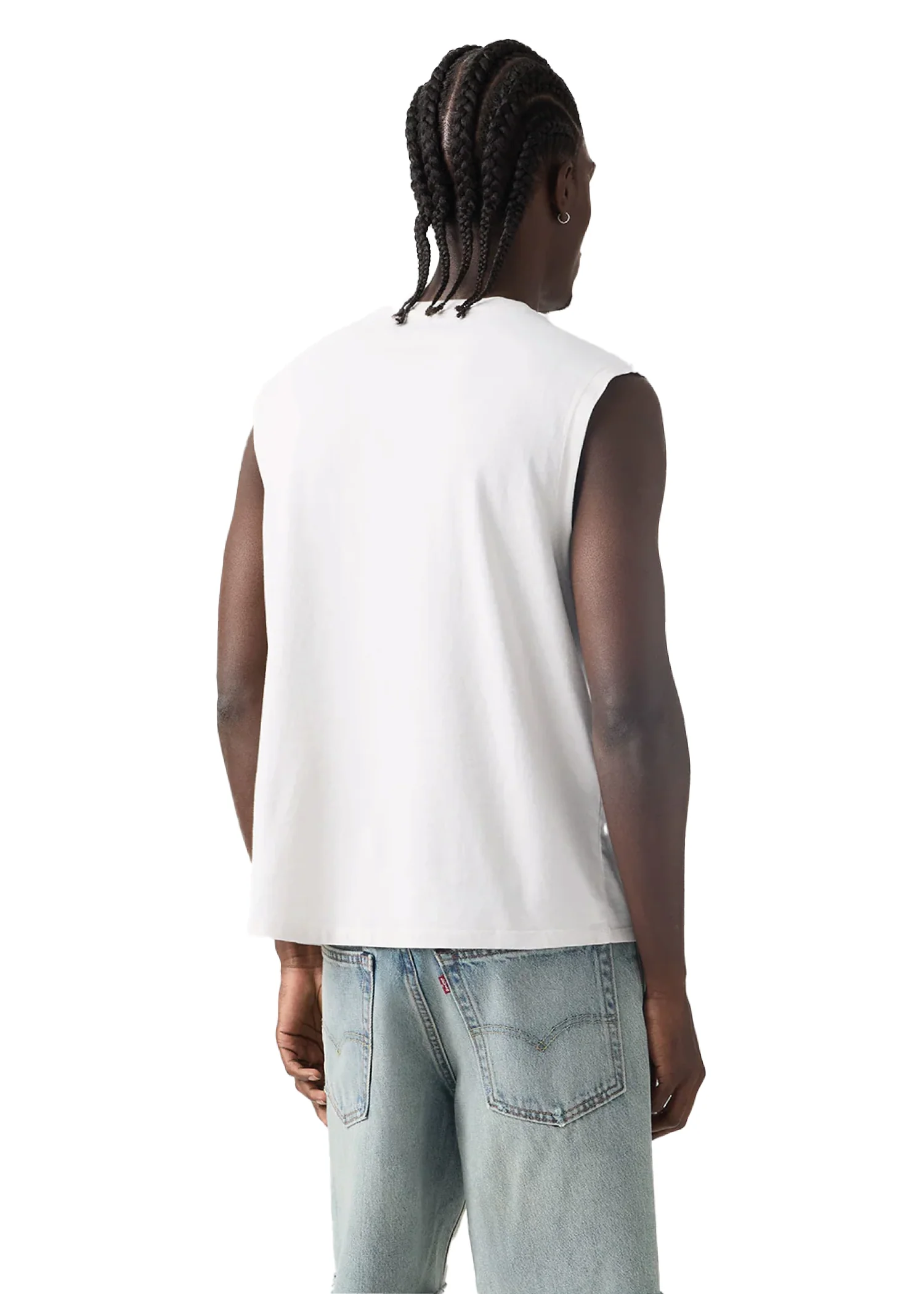 Levi's Canotta da uomo Muscle bianca - Image 3