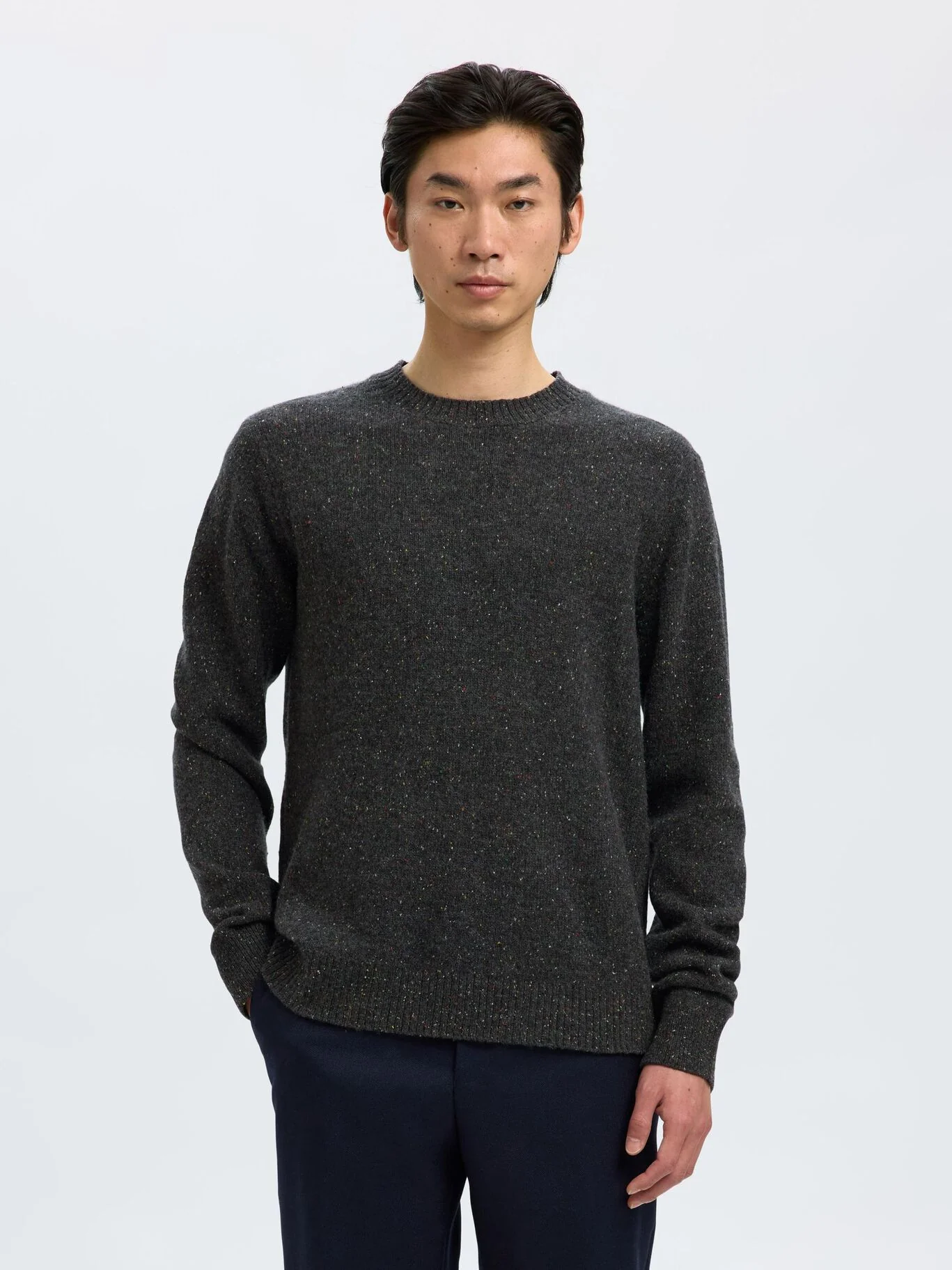 Selected Maglia da uomo girocollo in misto lana Neil - Image 3
