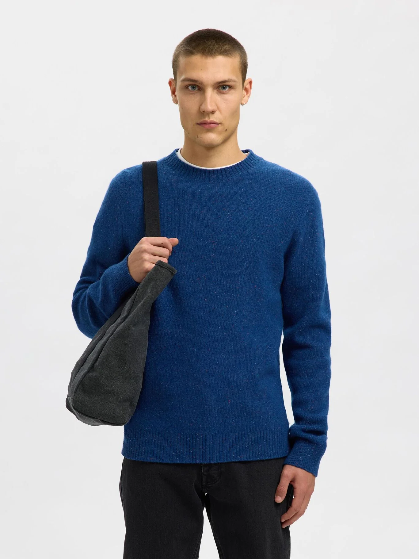 Selected Maglia da uomo girocollo in misto lana Neil - Image 2