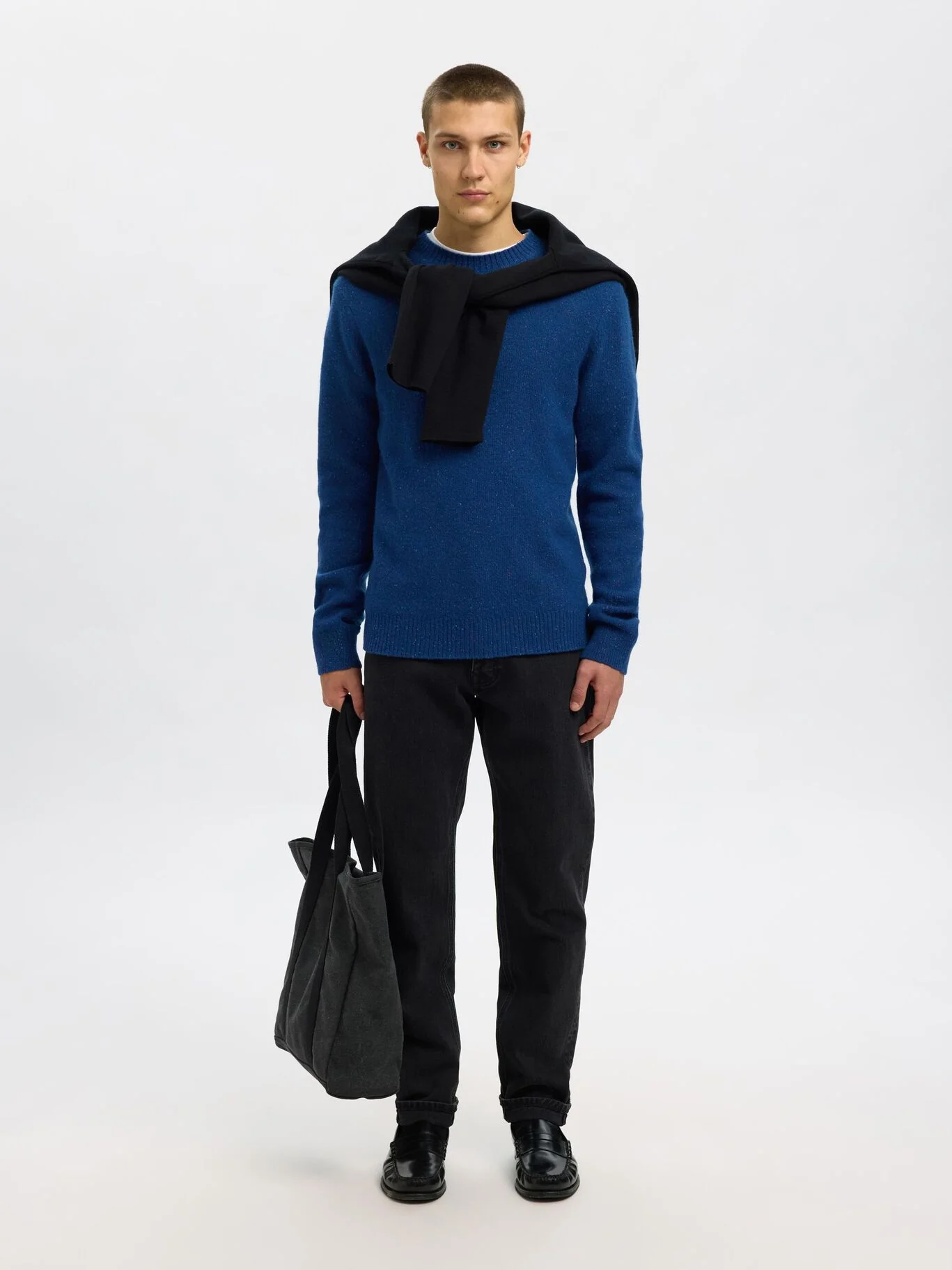 Selected Maglia da uomo girocollo in misto lana Neil - Image 5