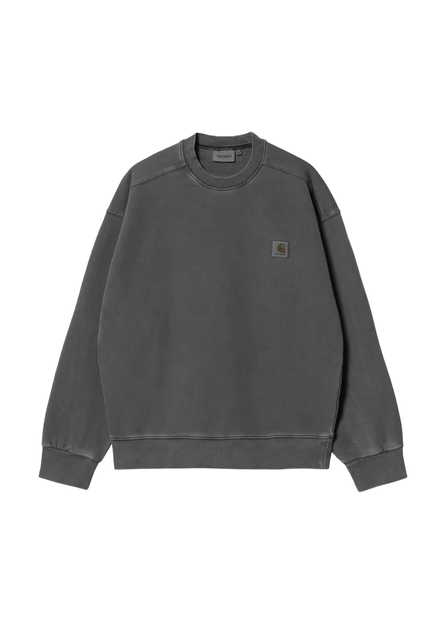 Carhartt Wip Felpa da uomo girocollo Nelson nero lavato