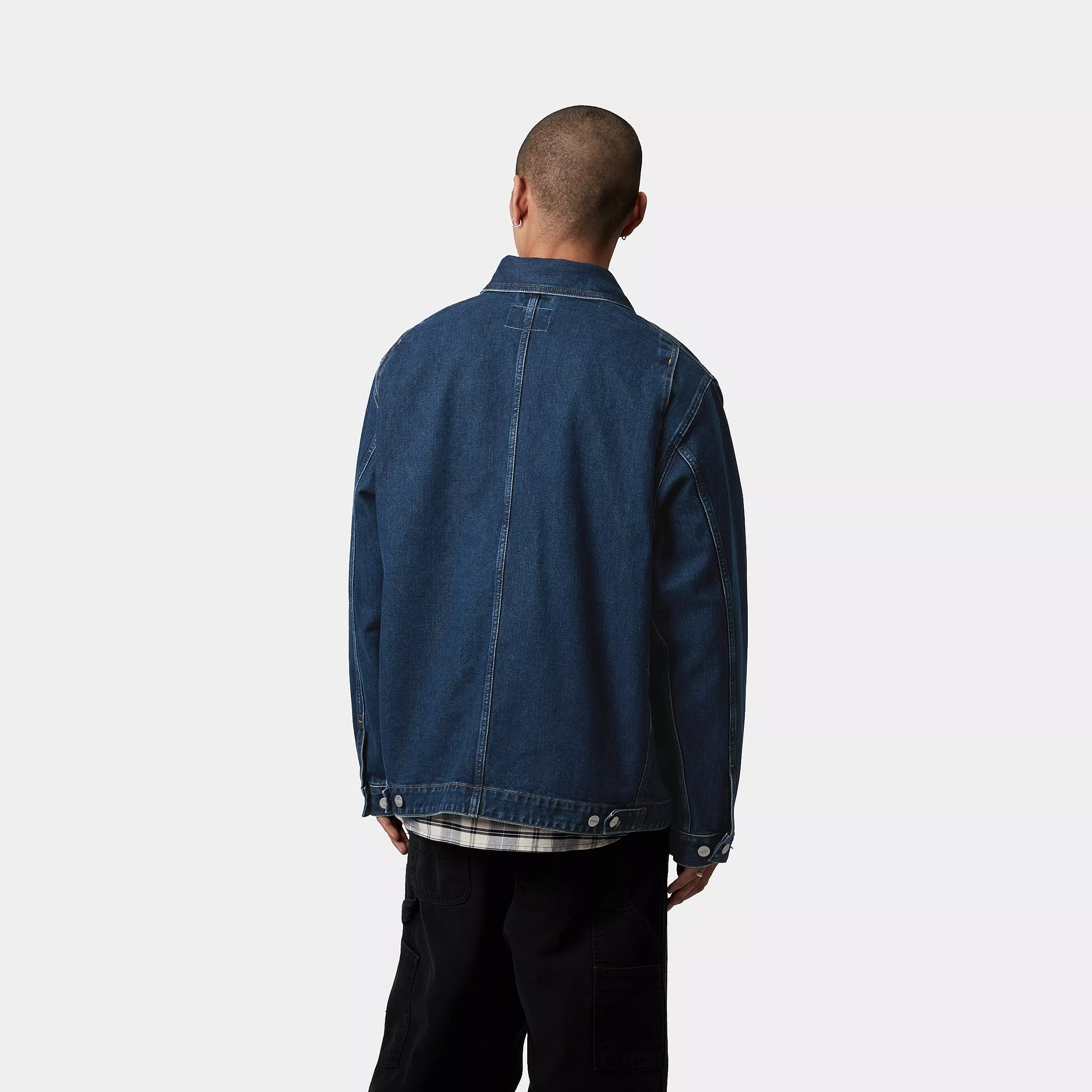 Carhartt Wip Giacca di jeans da uomo Og Double Front lavaggio medio - Image 4
