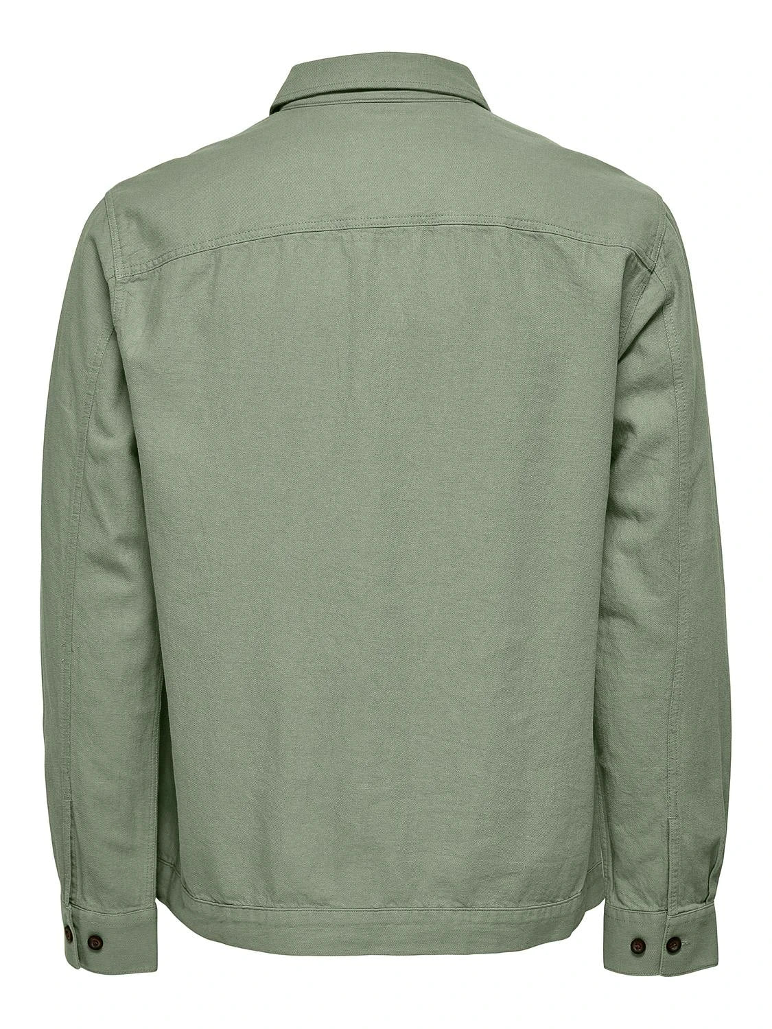 Only & Sons Camicia da Uomo misto lino Kennet Verde - Image 2