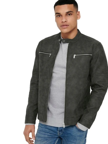 ONLY & SONS FAVOUR JUPITER PU JACKET GIACCA DA UOMO 22014665