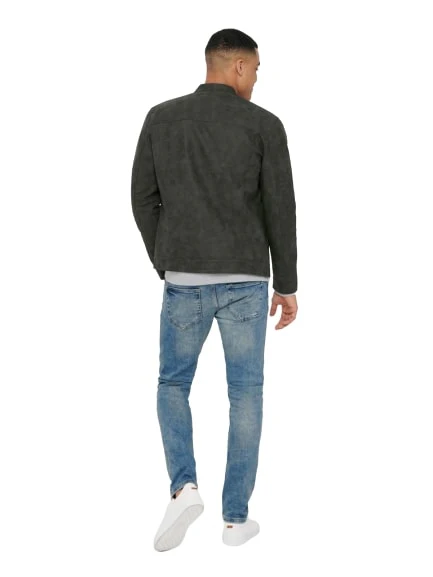 ONLY & SONS FAVOUR JUPITER PU JACKET GIACCA DA UOMO 22014665 - Image 2
