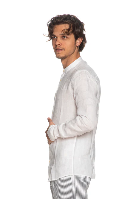 ONLY & SONS KARLO LS MAO LINEN CAMICIA DA UOMO MANICA 22020245 - Image 4