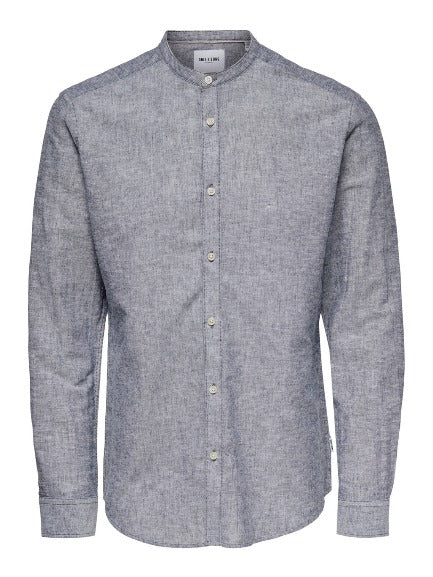 ONLY & SONS KARLO LS MAO LINEN CAMICIA DA UOMO MANICA 22020245 - Image 9