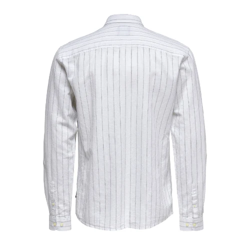 ONLY & SONS LS STRIP LINEN CAMICIA DA UOMO MANICA LUNGA 22021970 - Image 2