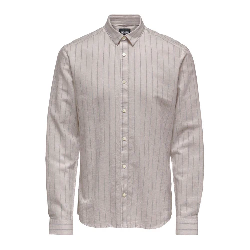ONLY & SONS LS STRIP LINEN CAMICIA DA UOMO MANICA LUNGA 22021970 - Image 4