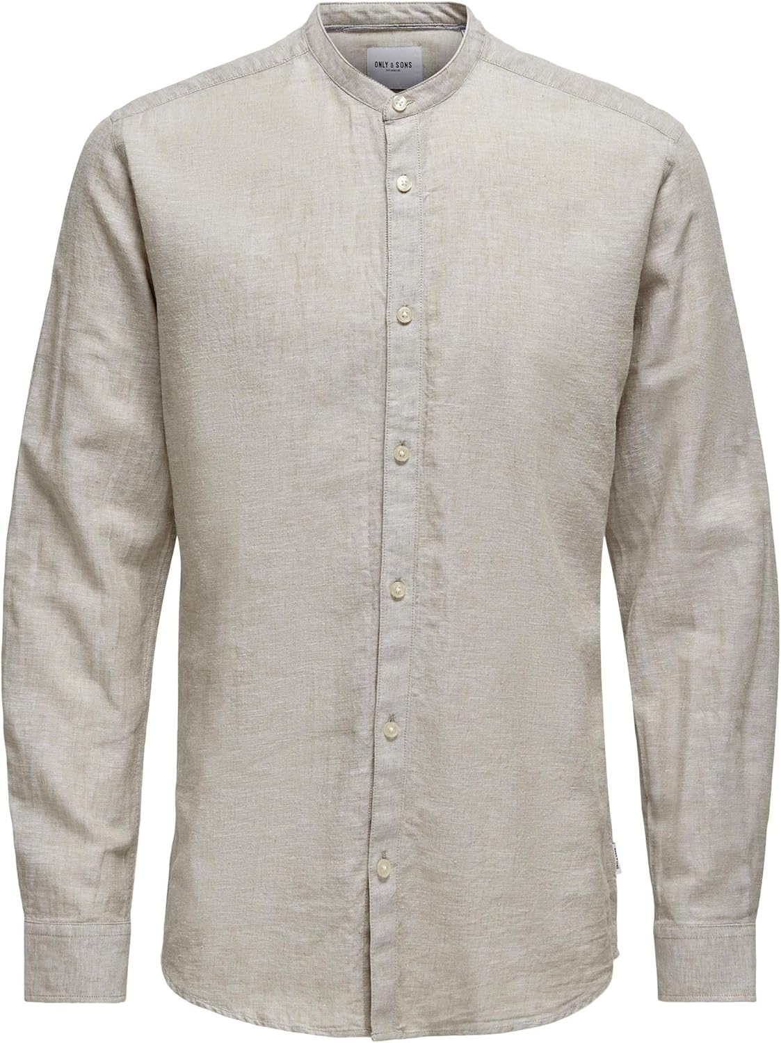 ONLY & SONS ONSCAIDEN LS SOLID LINEN MAO SHIRT NOOS 22019173 - Image 5