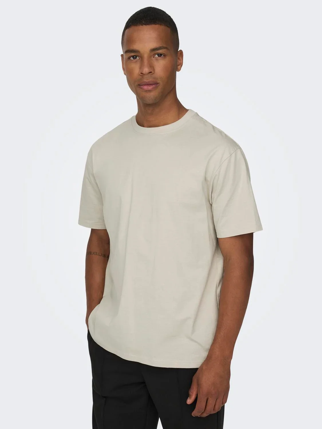 Only & Sons T-Shirt Uomo Fred Beige - Image 4