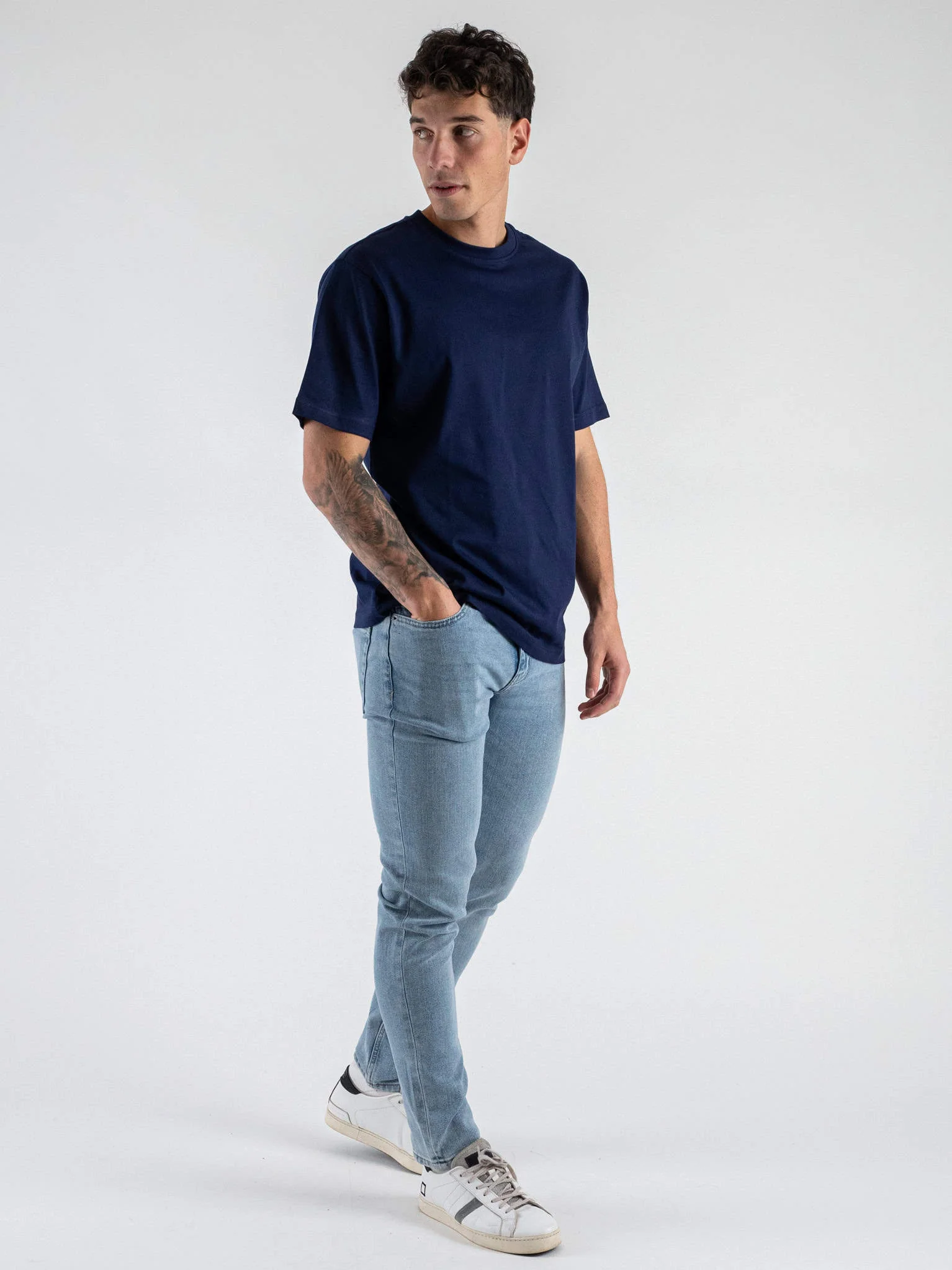 Only & Sons T-Shirt da uomo manica corta Fred Blu - Image 3