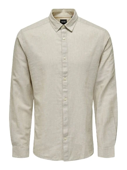 ONLY & SONS CAIDEN LS SOLID LINEN SHIRT 22012321