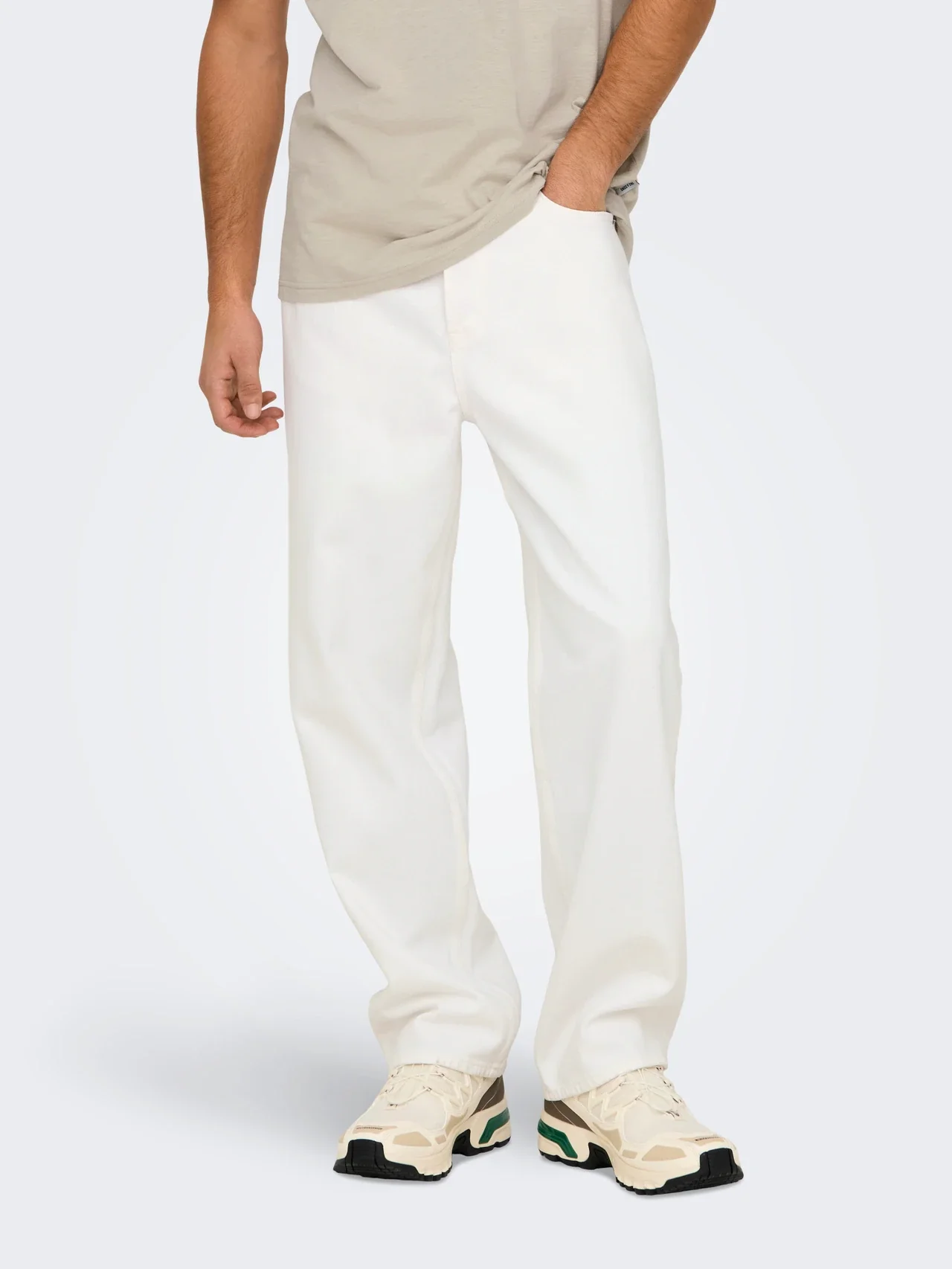 Only & Sons Jeans unisex Fade Loose bianco - Image 3