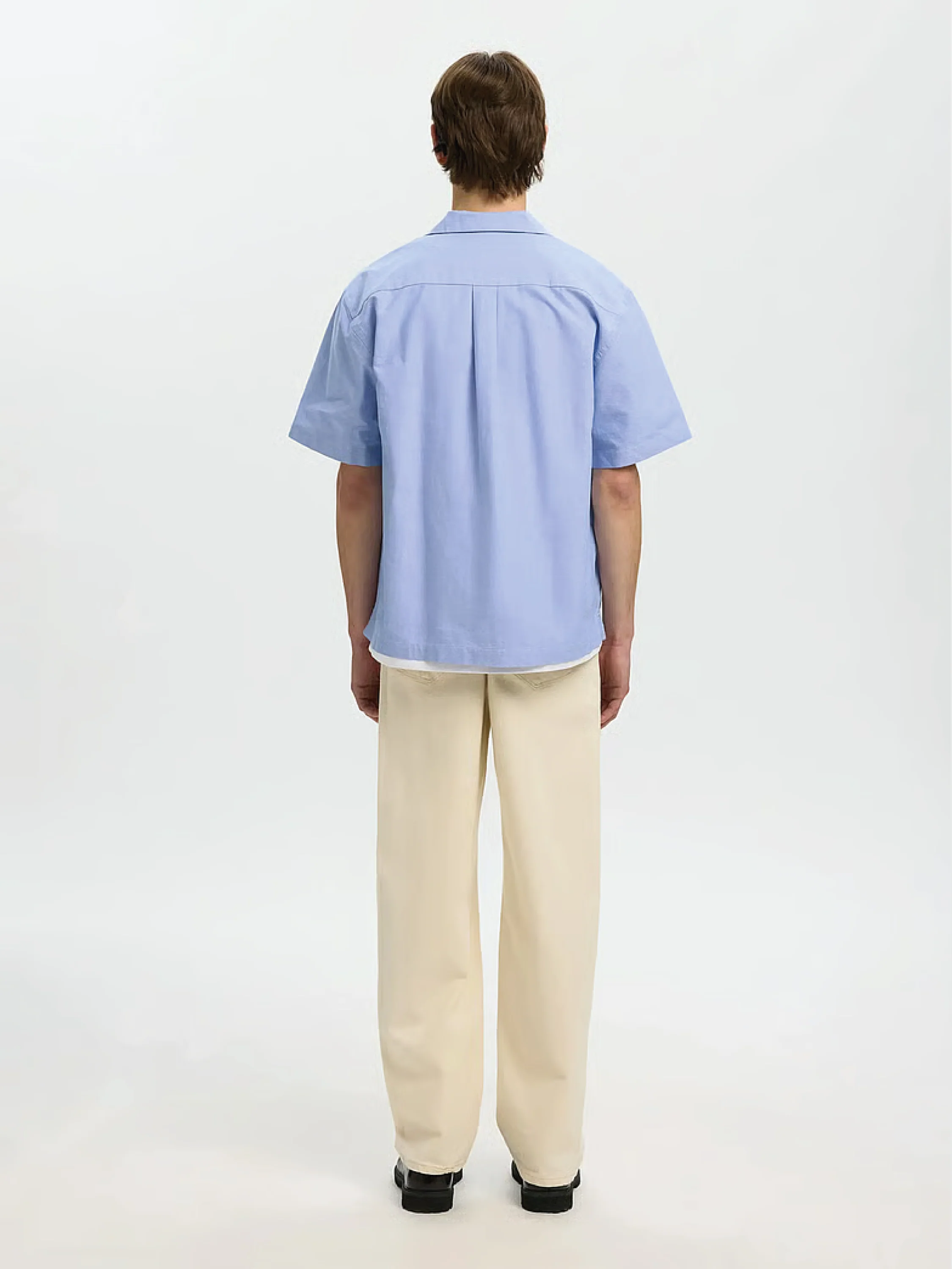 Selected Camicia da uomo manica corta Oxford - Image 2
