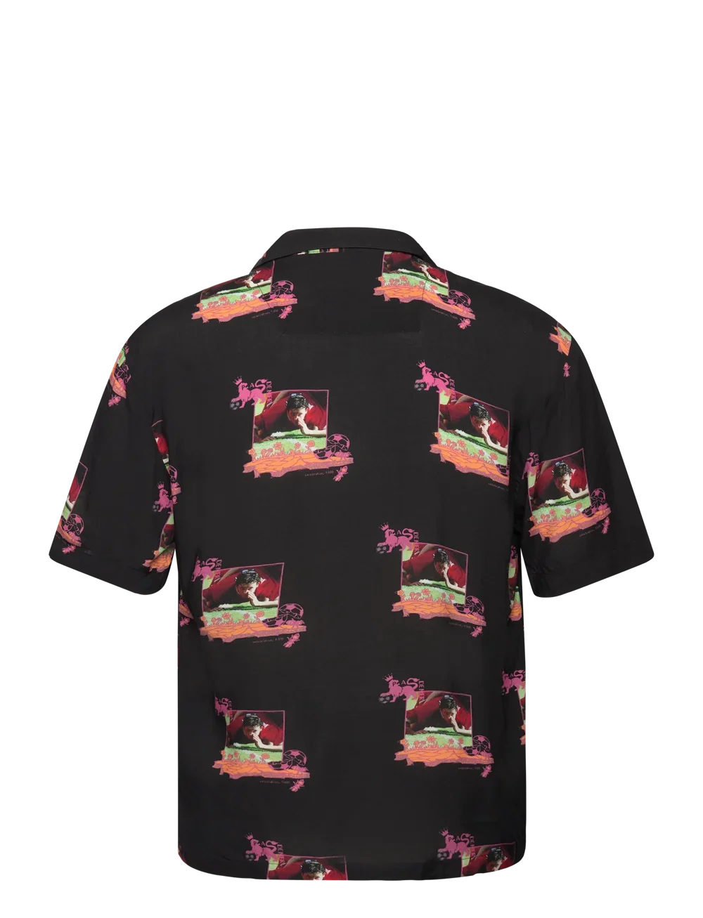 Pas De Mer Camicia da uomo manica corta Robbie Flower Nera - Image 2