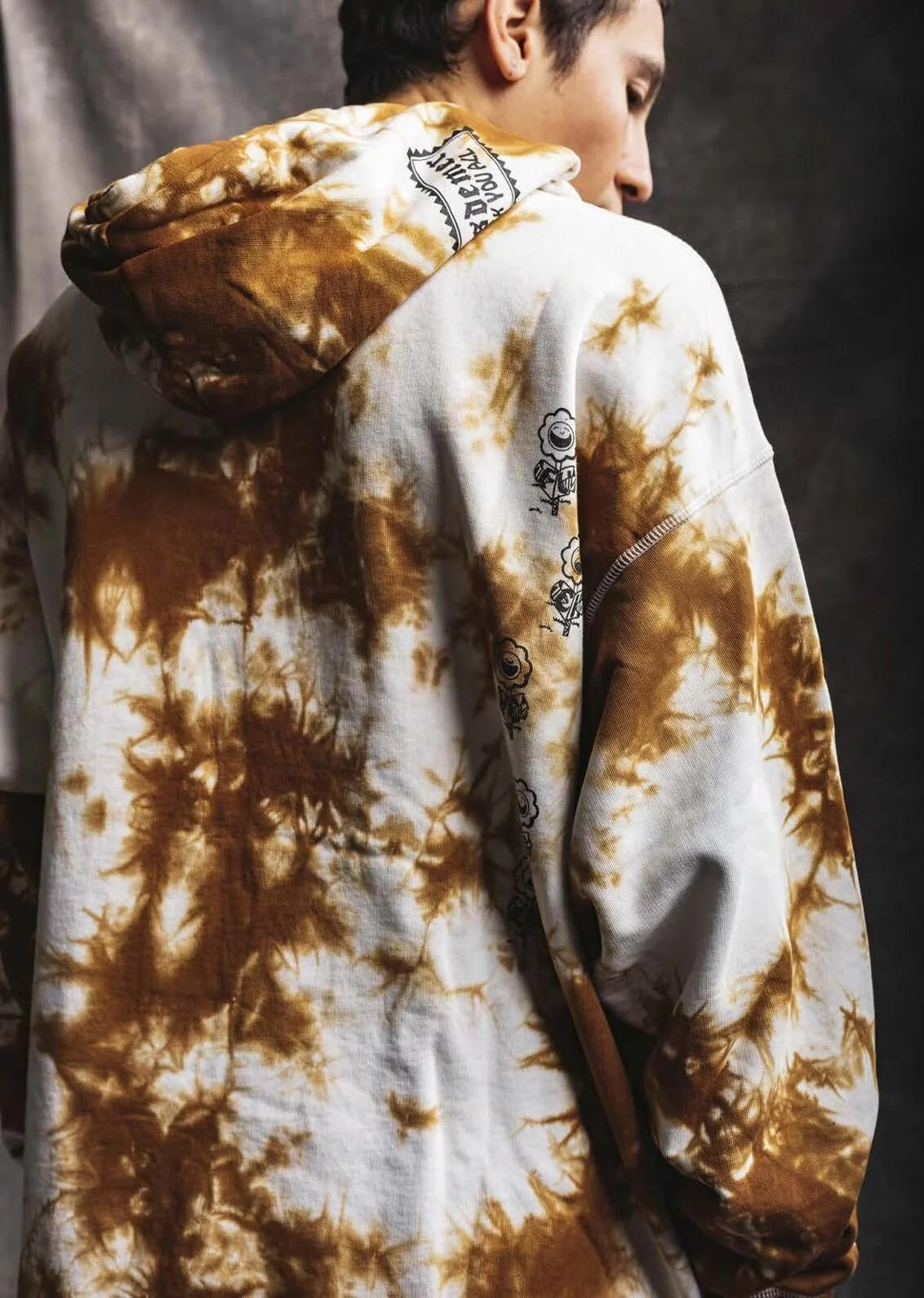 Pas De Mer Felpa Con Cappuccio Uomo F*ck You All Beige - Image 3