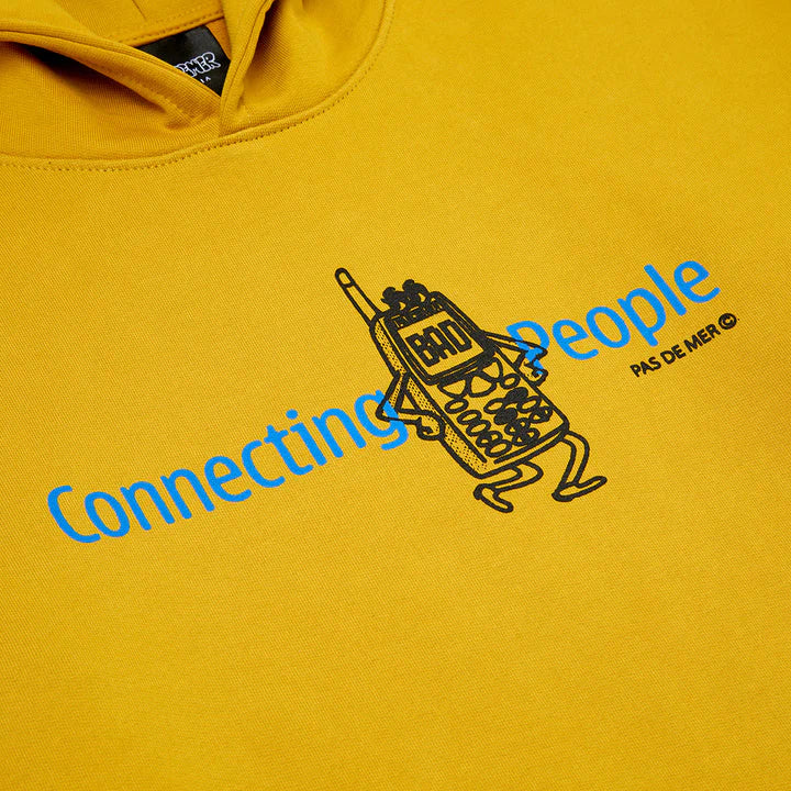 Pas De Mer Felpa Con Cappuccio Uomo Mobile Gialla - Image 3