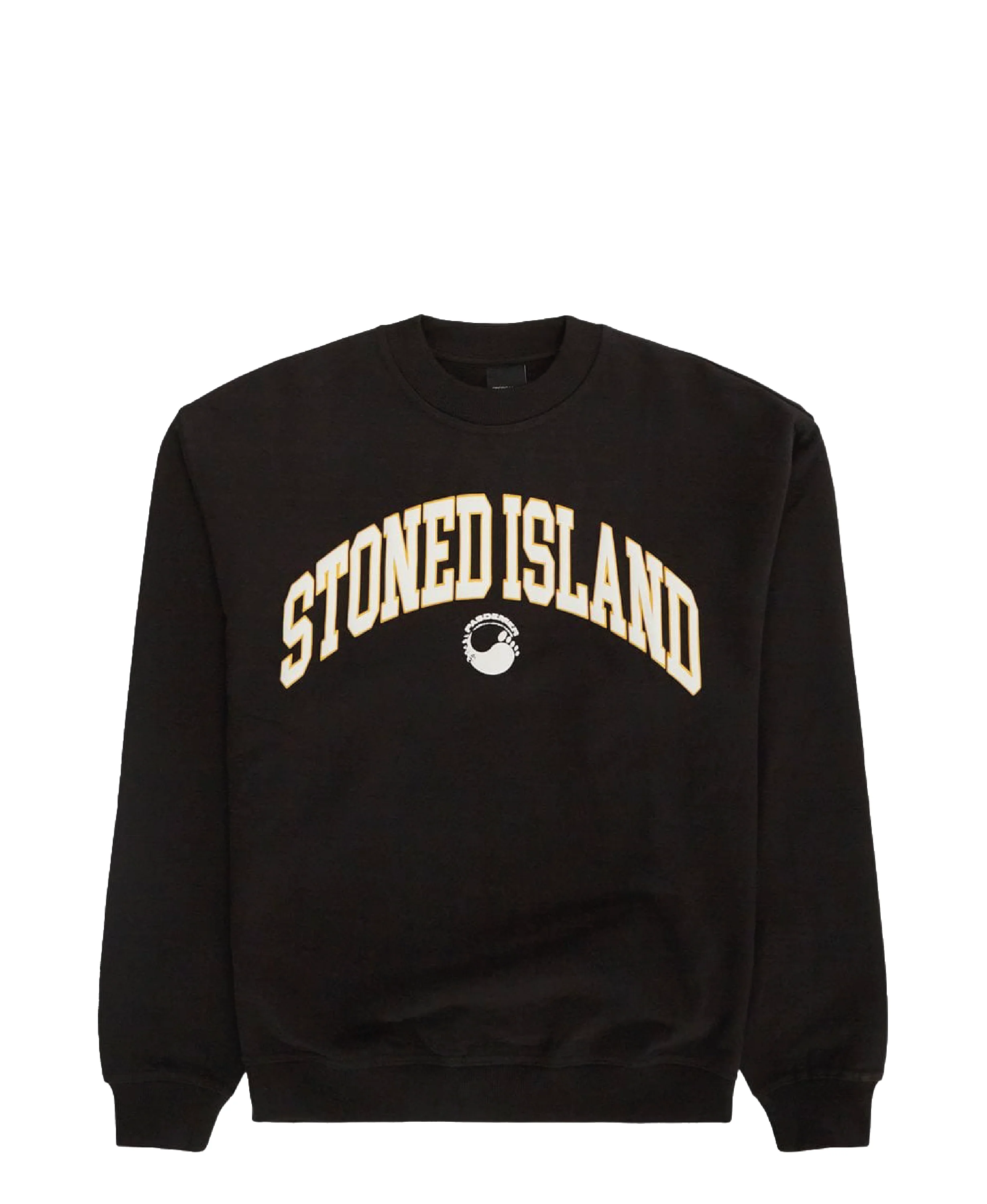 Pas De Mer Felpa girocollo da uomo Stoned Island Nera