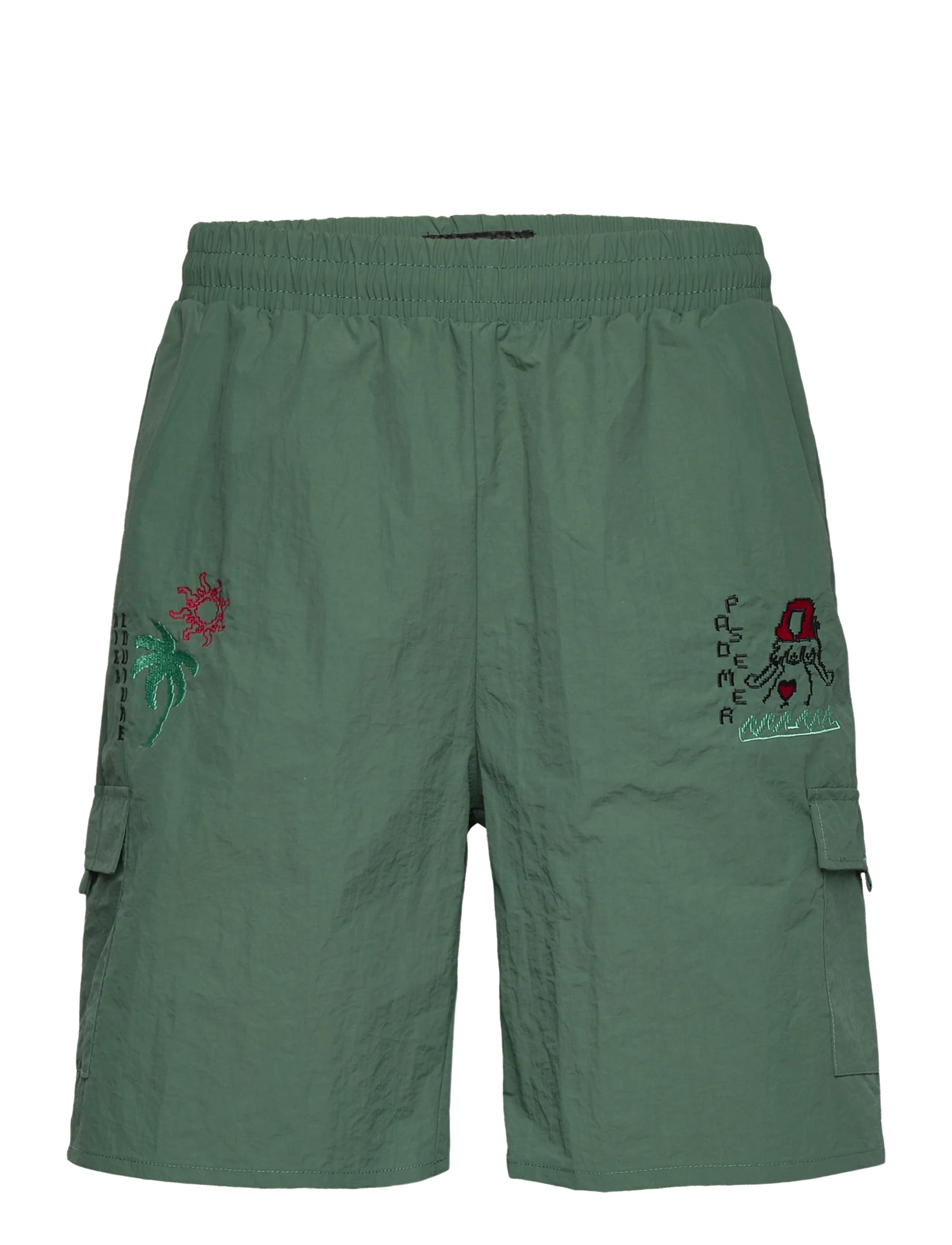 Pas de Mer Pantaloncino in nylon da uomo Poscard Verde - Image 2