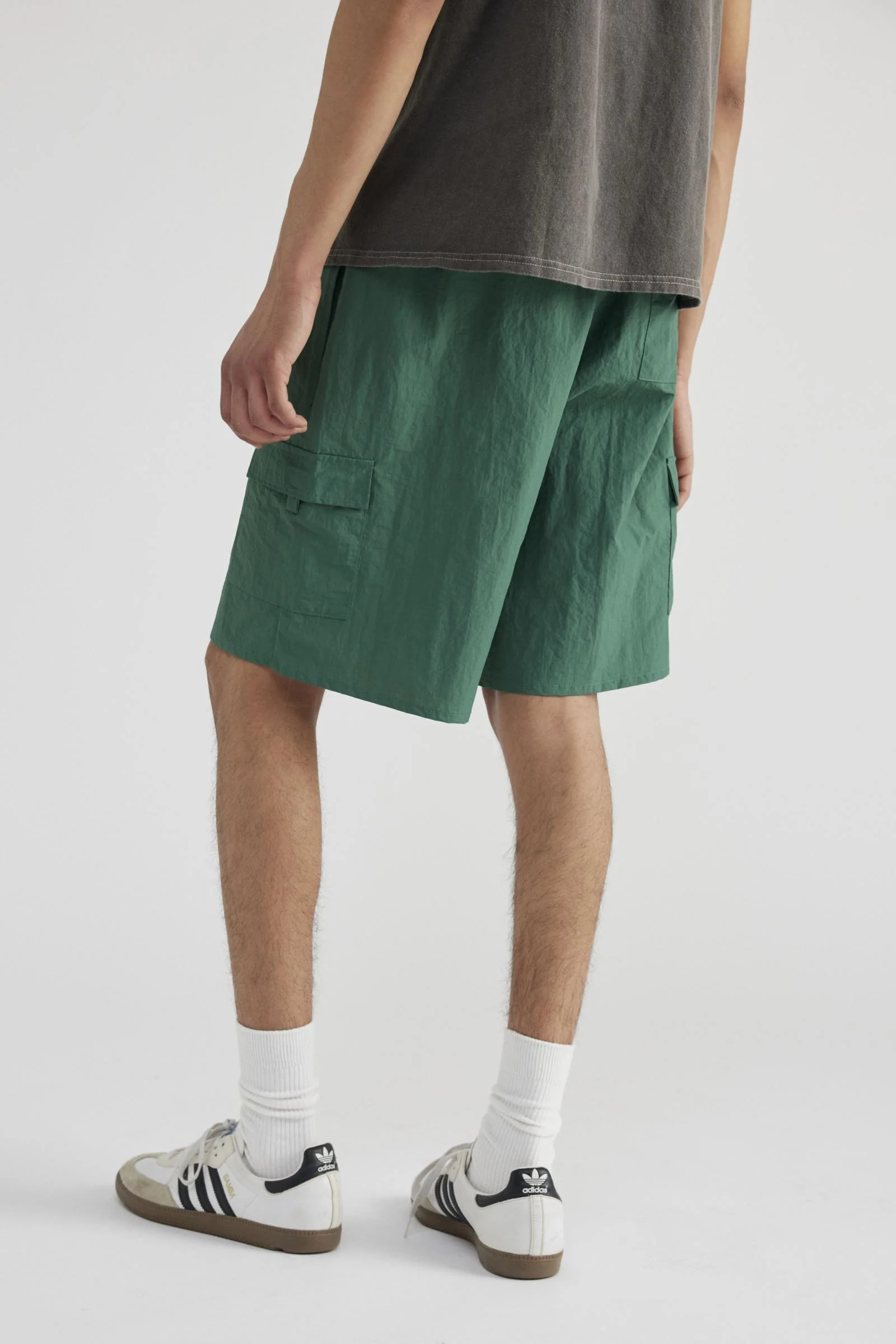 Pas de Mer Pantaloncino in nylon da uomo Poscard Verde - Image 4