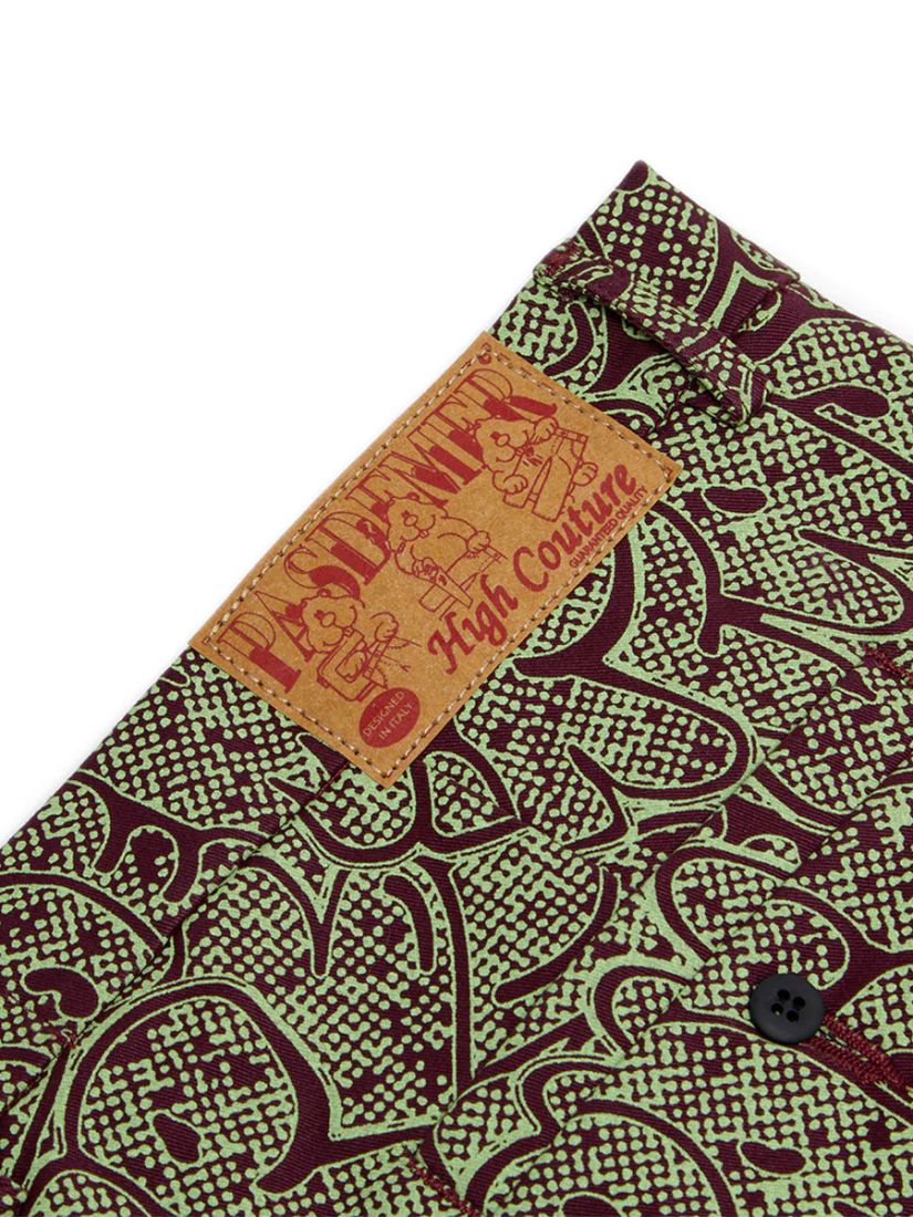 Pas De Mer Pantalone fantasia da uomo Logo Verde - Image 4