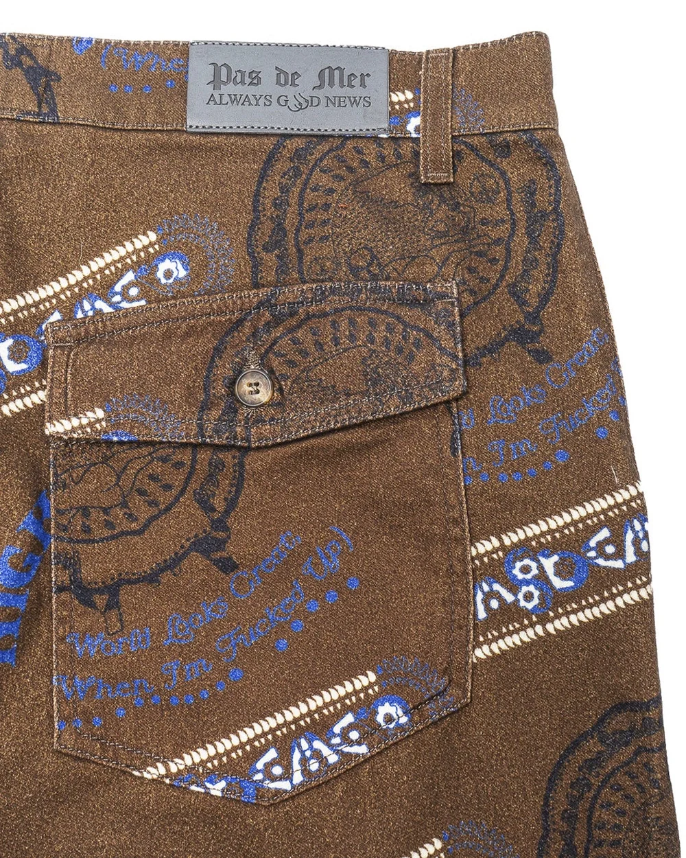 Pas De Mer pantalone Uomo World Looks Great Marrone PDMAW2261 - Image 5